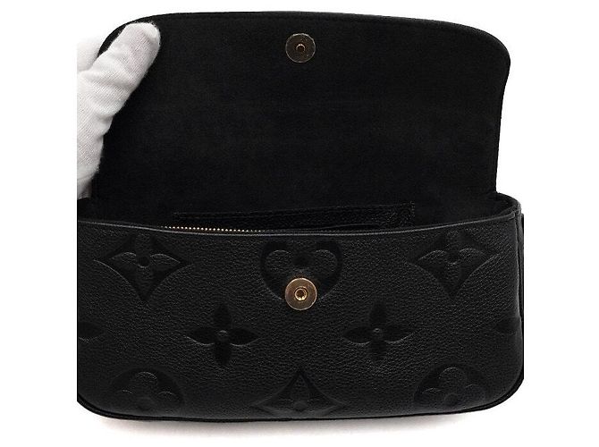 Louis Vuitton Borsa a tracolla e crossbody Ivy Wallet On Chain in Monogram Empreinte nero - vista 7