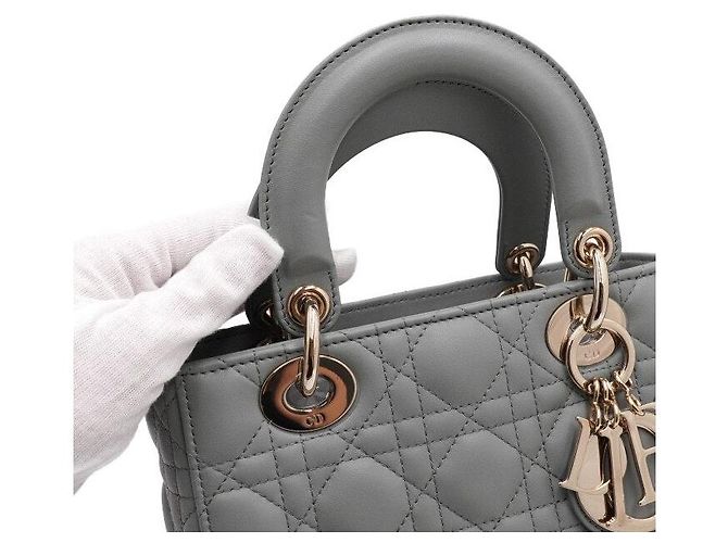 Sac Tote Petit Lady Dior My ABC Gris - vue 7