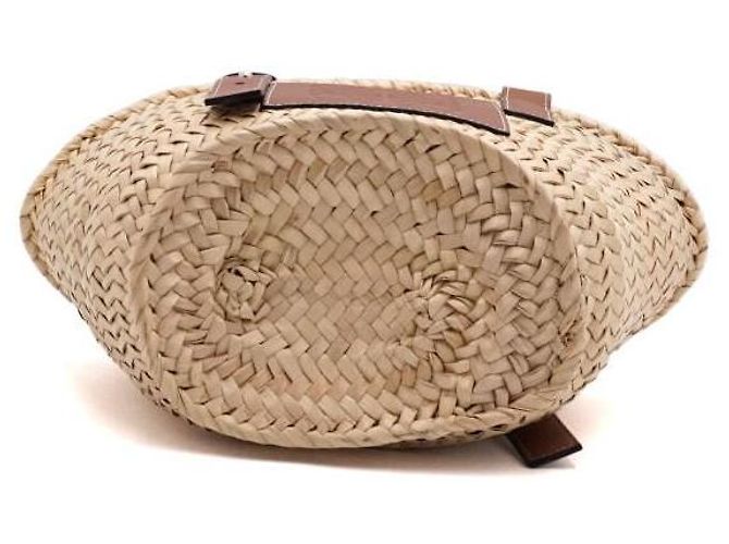 Loewe Piccola borsa tote in rattan e rafia marrone - vista 6