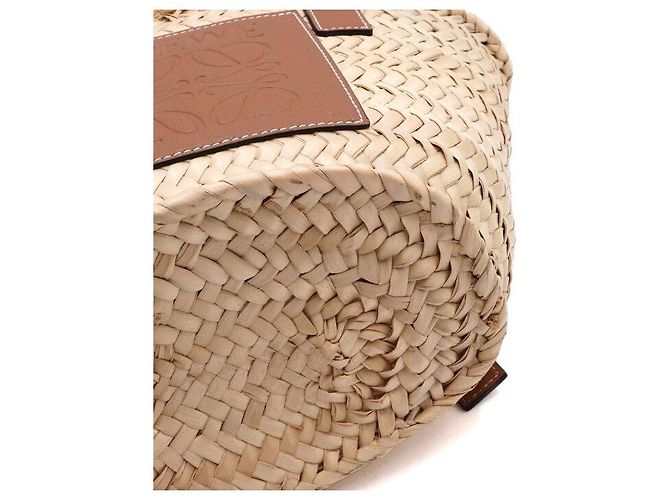 Loewe Piccola borsa tote in rattan e rafia marrone - vista 7