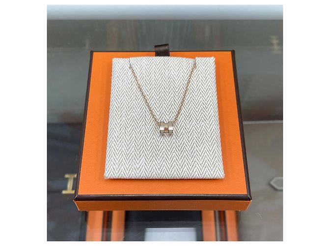 Hermès Collar Mini Pop Maronglaze/Rose Gold Rosa - vista 2