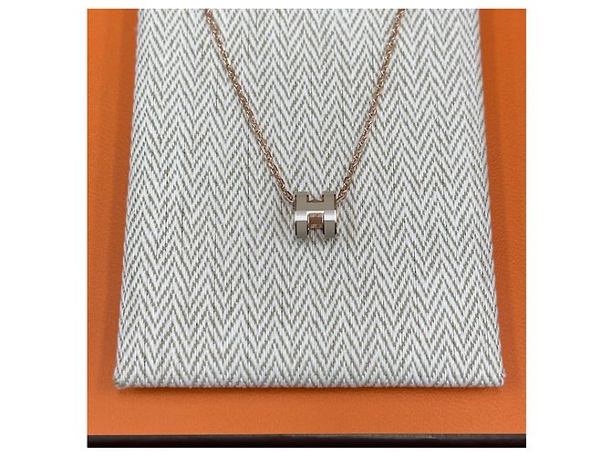 Hermès Collar Mini Pop Maronglaze/Rose Gold Rosa - vista 3