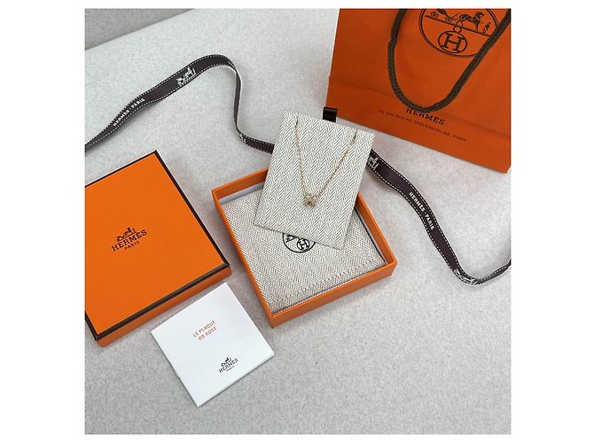 Hermès Collar Mini Pop Maronglaze/Rose Gold Rosa - vista 7