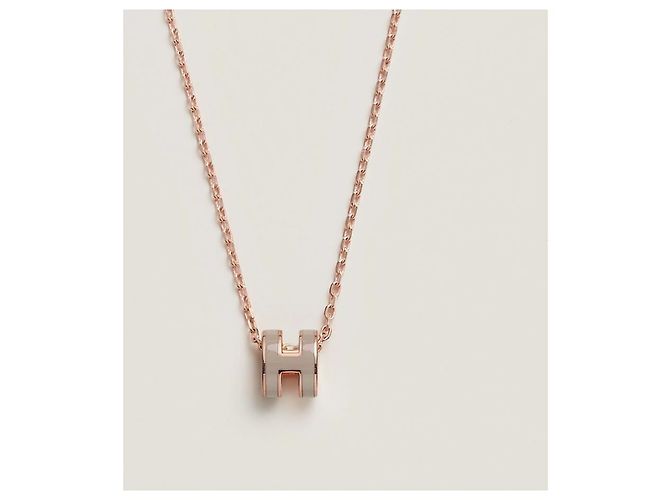 Hermès Collar Mini Pop Maronglaze/Rose Gold Rosa - vista 8