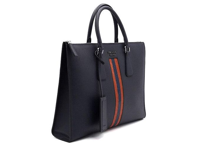 Prada Borsa Tote Documenti da Uomo BALTICO Saffiano - vista 3