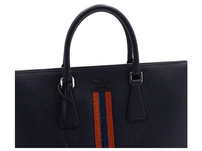Prada Borsa Tote Documenti da Uomo BALTICO Saffiano - vista 8
