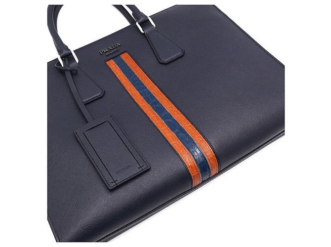Prada Borsa Tote Documenti da Uomo BALTICO Saffiano - vista 9