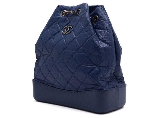 Chanel Zaino Gabrielle Medium in vitello blu scuro - vista 2