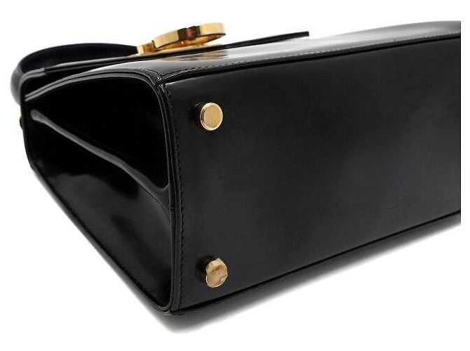 Salvatore Ferragamo Black Gancini Iconic Top Handle Small Kelly Bag - Ansicht 8