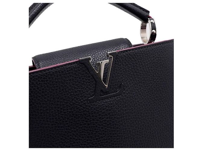 Louis Vuitton Borsa Tote Capucines BB in pelle Taurillon Dark Navy Blu - vista 10
