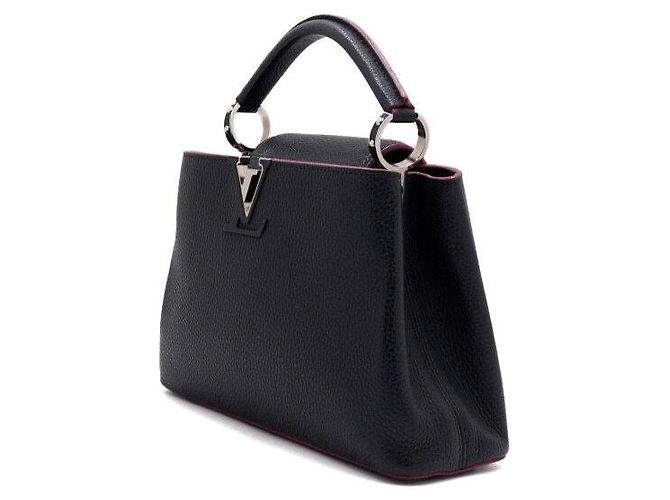 Louis Vuitton Borsa Tote Capucines BB in pelle Taurillon Dark Navy Blu - vista 2