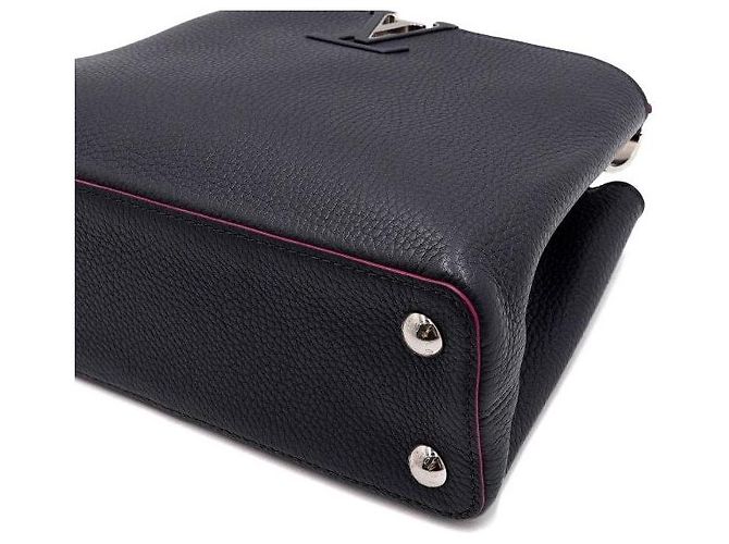 Louis Vuitton Borsa Tote Capucines BB in pelle Taurillon Dark Navy Blu - vista 8