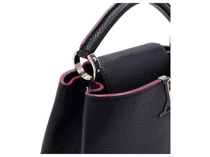 Louis Vuitton Borsa Tote Capucines BB in pelle Taurillon Dark Navy Blu - vista 9