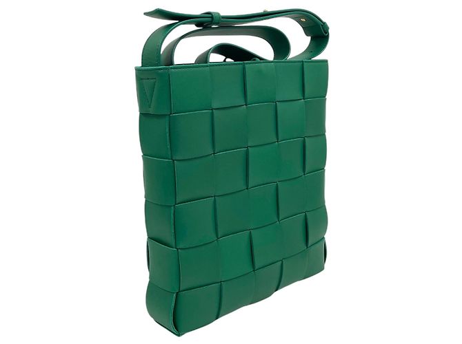 Bottega Veneta Borsa a tracolla Intrecciato Cassette Messenger Verde - vista 2