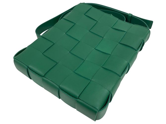 Bottega Veneta Borsa a tracolla Intrecciato Cassette Messenger Verde - vista 5