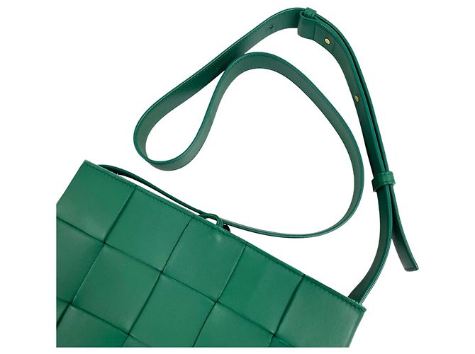 Bottega Veneta Borsa a tracolla Intrecciato Cassette Messenger Verde - vista 6