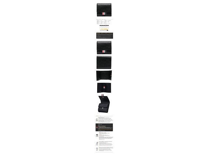 Thom Browne Pebble Grain Leather Wallet Black - view 2