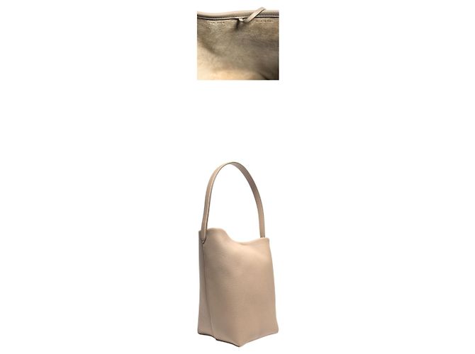 The row Borsa Tote Park piccola in pelle Dark Taupe Marrone - vista 2