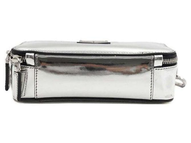 Prada Borsa a spalla e borsa a tracolla unisex in argento spazzolato - vista 7