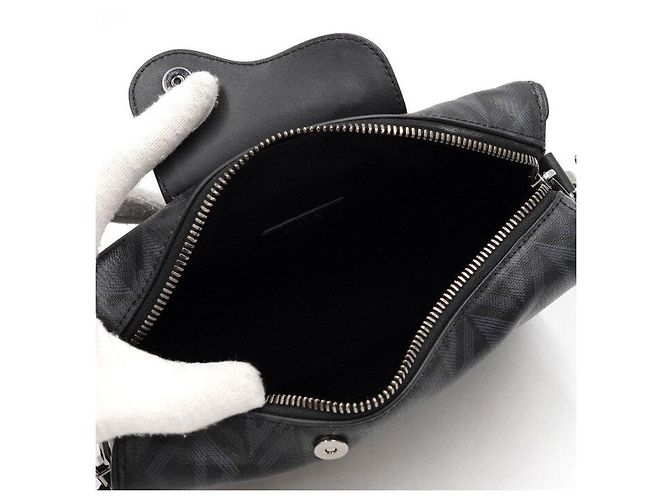 Dior Borsa a tracolla e crossbody Ringo da uomo in canvas CD Diamond nero - vista 5