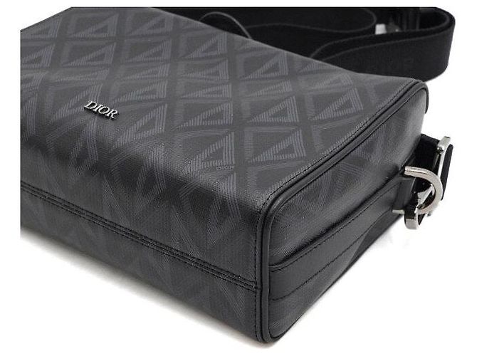 Dior Borsa a tracolla e crossbody Ringo da uomo in canvas CD Diamond nero - vista 7