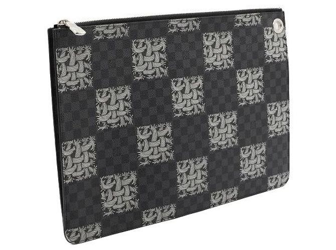 Louis Vuitton Borsa a pochette Christopher Nemeth GM Damier Graphite Nero - vista 3