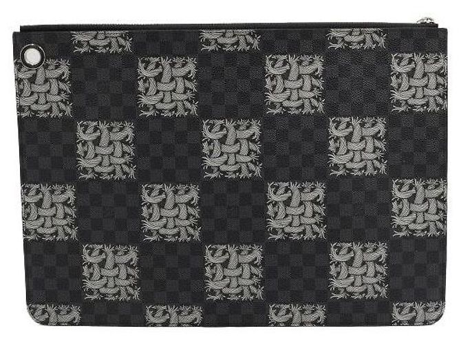 Louis Vuitton Borsa a pochette Christopher Nemeth GM Damier Graphite Nero - vista 4