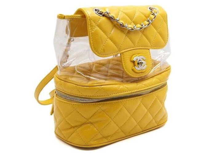 Chanel Gesteppter Damenrucksack aus PVC mit Klappe - Ansicht 3