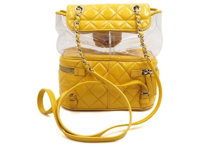 Chanel Gesteppter Damenrucksack aus PVC mit Klappe - Ansicht 4