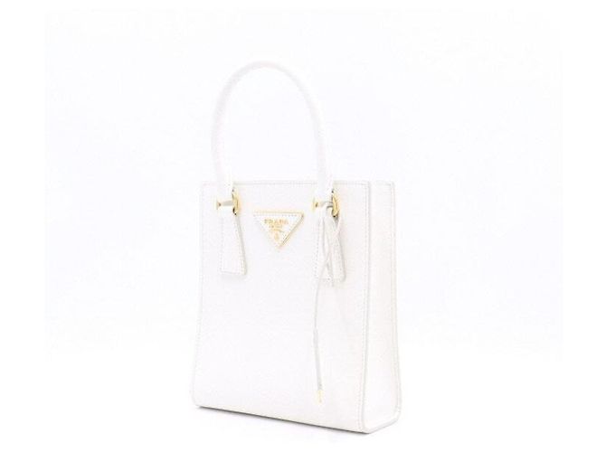 Prada Borsa Tote in pelle Saffiano con logo dorato - vista 2