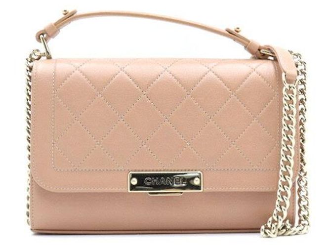 Chanel Borsa a spalla e borsa a tracolla Medium Champagne Gold Chain D'oro - vista 2