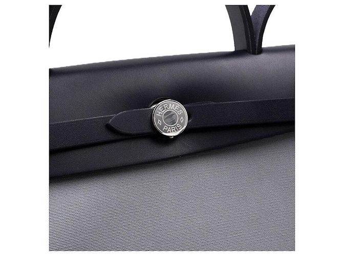 Hermès Borsa Tote e a tracolla Hardwear Blue Indigo in pelle - vista 12