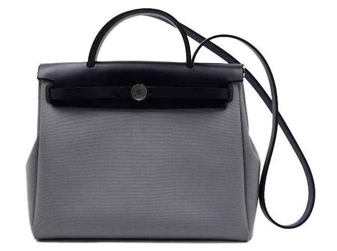 Hermès Borsa Tote e a tracolla Hardwear Blue Indigo in pelle - vista 2