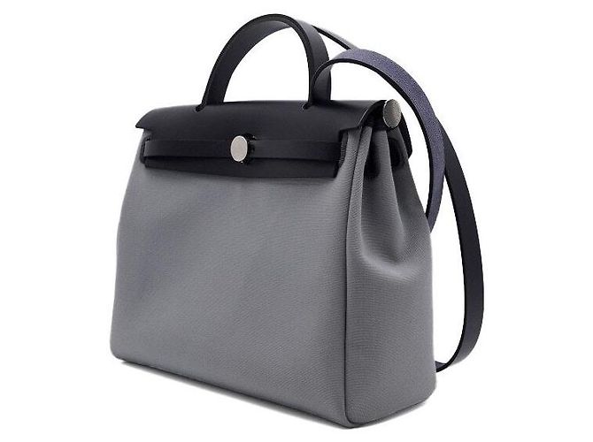 Hermès Borsa Tote e a tracolla Hardwear Blue Indigo in pelle - vista 3