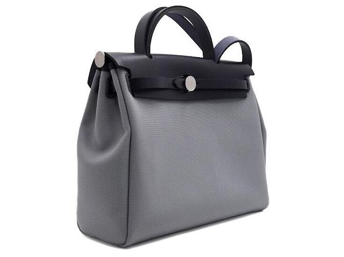 Hermès Borsa Tote e a tracolla Hardwear Blue Indigo in pelle - vista 4