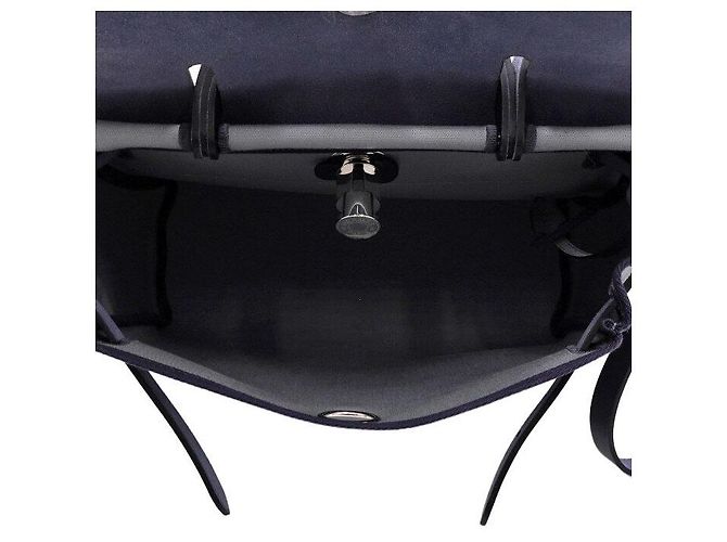 Hermès Borsa Tote e a tracolla Hardwear Blue Indigo in pelle - vista 6