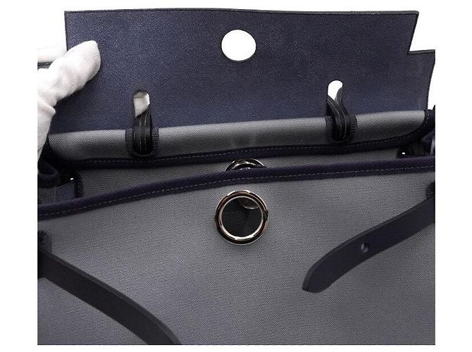 Hermès Borsa Tote e a tracolla Hardwear Blue Indigo in pelle - vista 7
