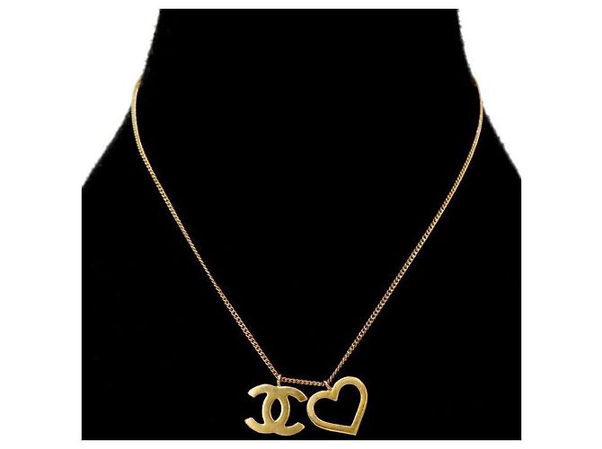 Chanel Collar Heart CC Gold - vista 5