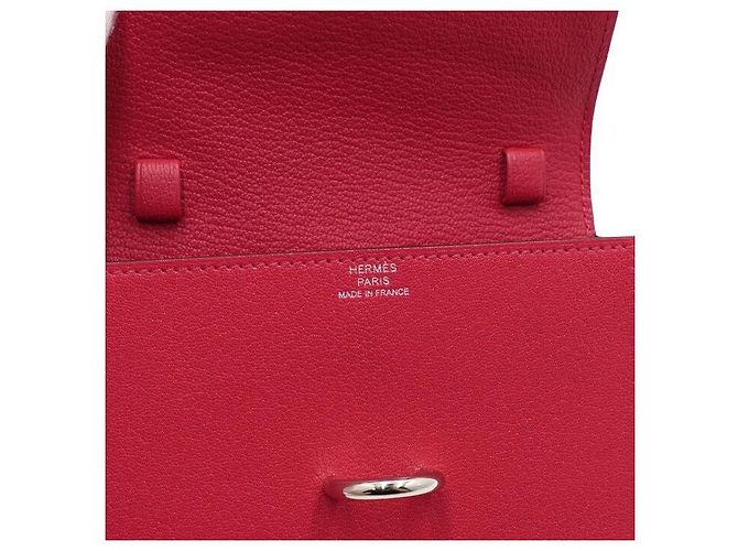 Hermès Carteira Pink Chaine dAncre em couro de cabra Chamkila com hardware Palladium Rosa - vista 8