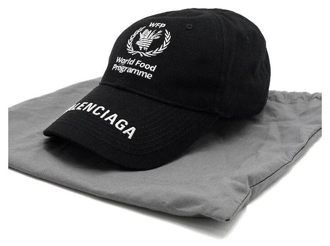 Balenciaga Baseball-Kappe aus Baumwolle mit WFP-Logo Schwarz - Ansicht 10