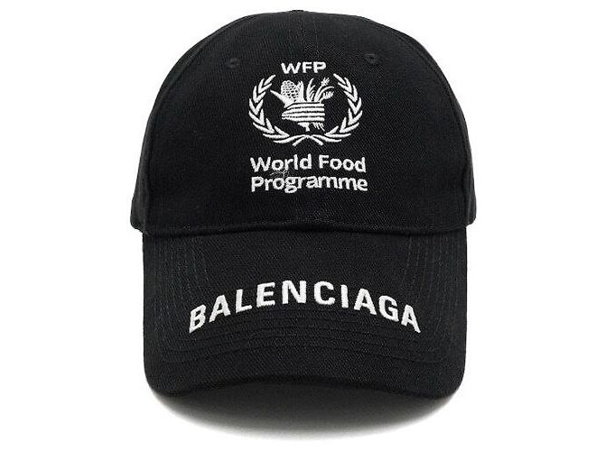 Balenciaga Baseball-Kappe aus Baumwolle mit WFP-Logo Schwarz - Ansicht 3