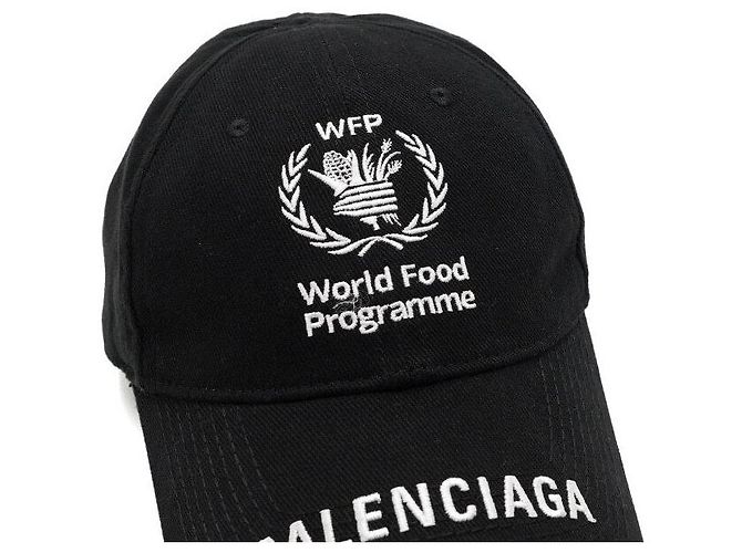 Balenciaga Baseball-Kappe aus Baumwolle mit WFP-Logo Schwarz - Ansicht 4