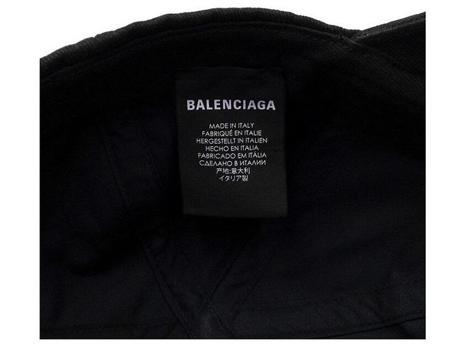 Balenciaga Baseball-Kappe aus Baumwolle mit WFP-Logo Schwarz - Ansicht 9