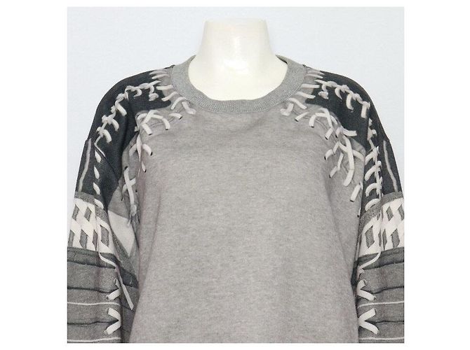Givenchy Unisex Fleece-Sweatshirt mit Baseball-Print Silber - Ansicht 2