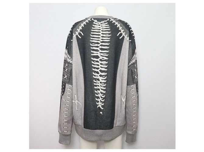 Givenchy Unisex Fleece-Sweatshirt mit Baseball-Print Silber - Ansicht 4