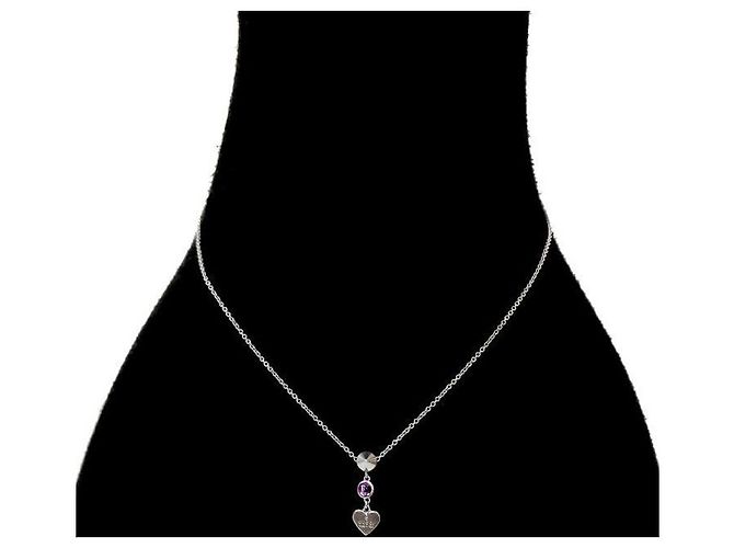 Gucci Collar de Corazón con Tachuelas Plateado - vista 5