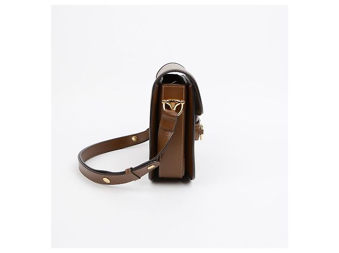 Horsebit 1955 Gucci Borsa a tracolla Small Horsebit GG Marrone - vista 5