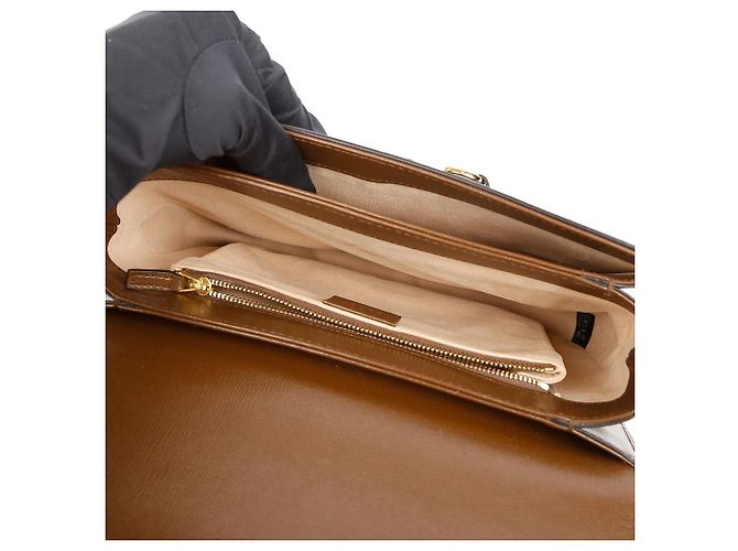 Horsebit 1955 Gucci Borsa a tracolla Small Horsebit GG Marrone - vista 9