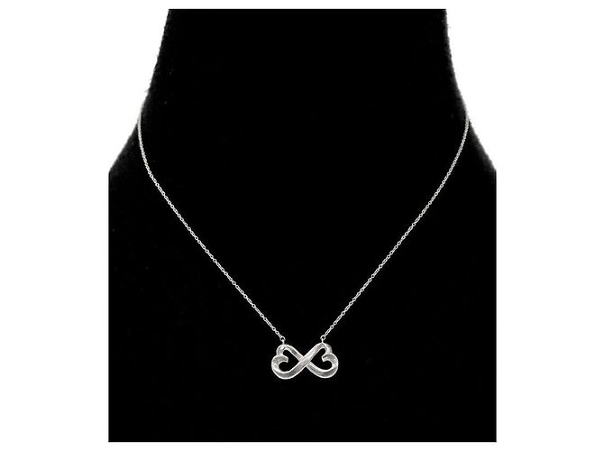 Tiffany & Co Collana in argento Double Loving Heart - vista 5