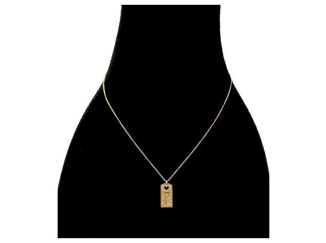 Dior Colar Cubic Plate Dourado - vista 5